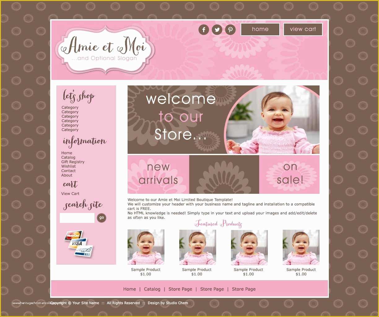 Free Boutique Templates for Website Of Limited Premade Boutique E Merce Website Template Patible