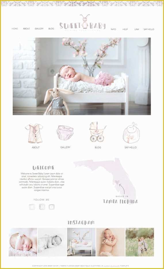 Free Boutique Templates for Website Of Wix Website Design Website Template Baby Boutique Website