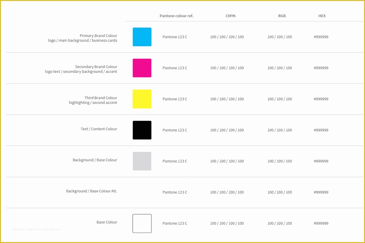 Free Brand Guidelines Template Of Free Brand Guidelines Template for Download