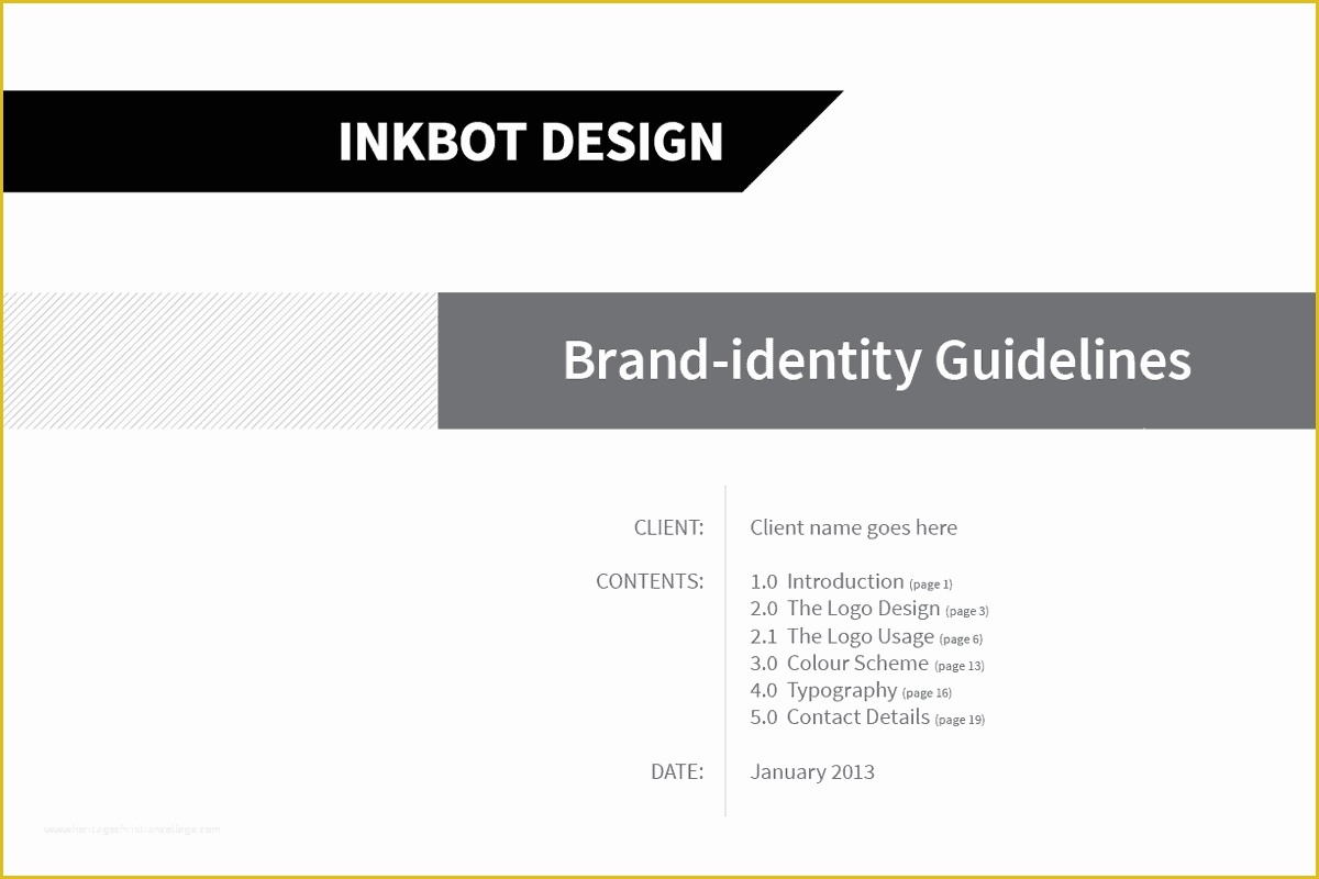 Free Brand Guidelines Template Of Free Brand Guidelines Template for Download