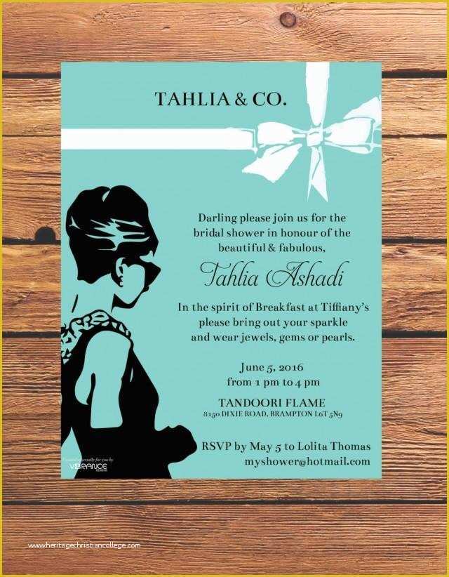 Free Breakfast at Tiffany's Invitation Template Of Breakfast at Tiffany S Bridal Shower Invitation