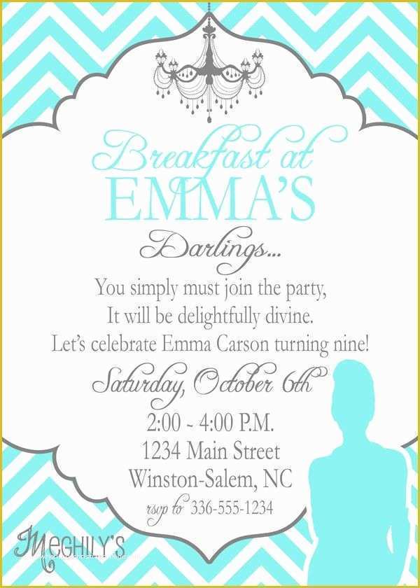 Free Breakfast at Tiffany's Invitation Template Of Breakfast at Tiffany S Brunch Ideas