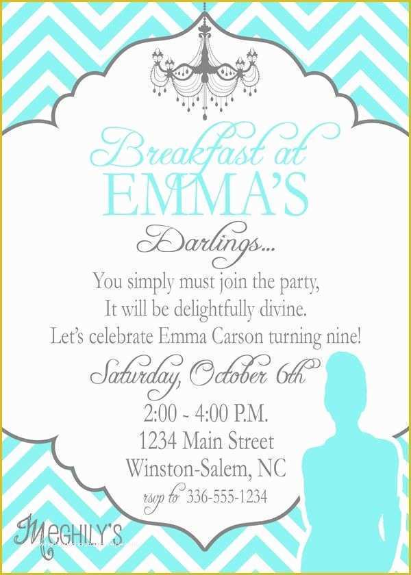 Free Breakfast at Tiffany&amp;#039;s Invitation Template Of Breakfast at Tiffany S Brunch Ideas