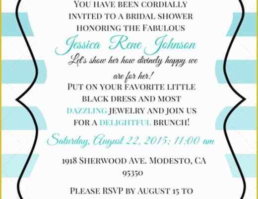 Free Breakfast at Tiffany&amp;#039;s Invitation Template Of Breakfast at Tiffany S themed Bridal Shower Invitation