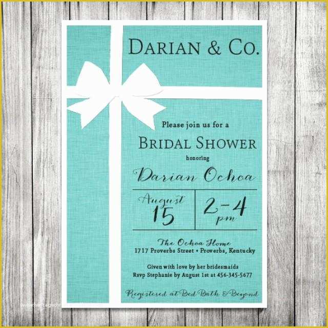 Free Breakfast at Tiffany&amp;#039;s Invitation Template Of Bridal Shower Invitation Tiffany &amp; Co Inspired