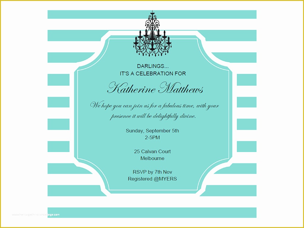 Free Breakfast at Tiffany&amp;#039;s Invitation Template Of Editable Tiffany Invitations Magical Printable