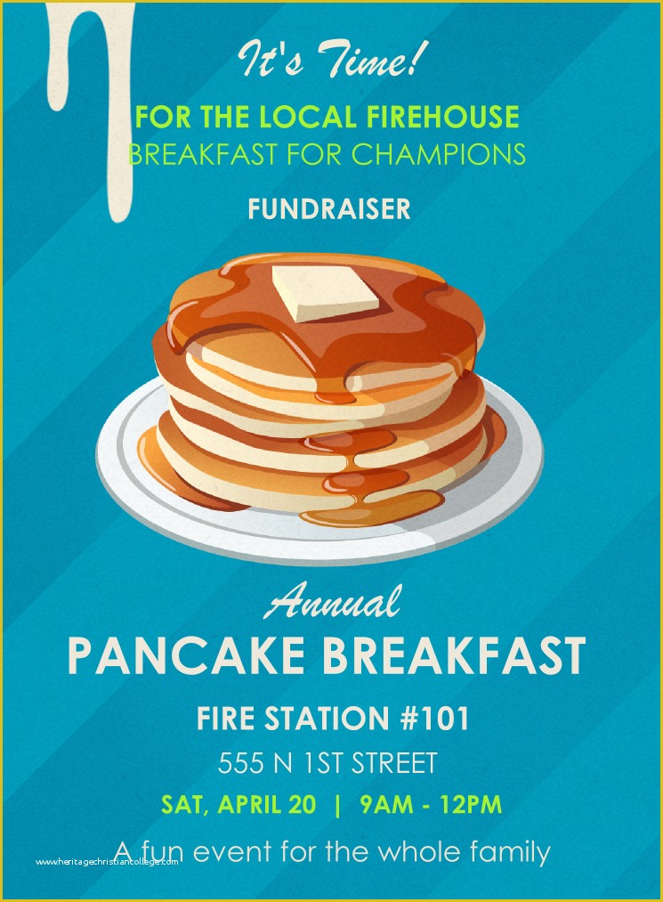 Free Breakfast at Tiffany's Invitation Template Of Pancake Breakfast Invitation