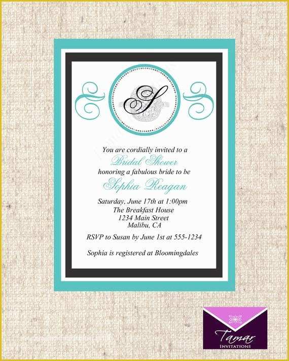 Free Breakfast at Tiffany's Invitation Template Of Printable Breakfast at Tiffanys Bridal Shower Invitation