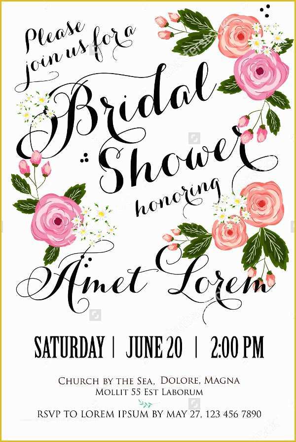 Free Bridal Shower Invitation Templates Downloads Of 20 Bridal Shower Invitations Free Psd Vector Eps Png