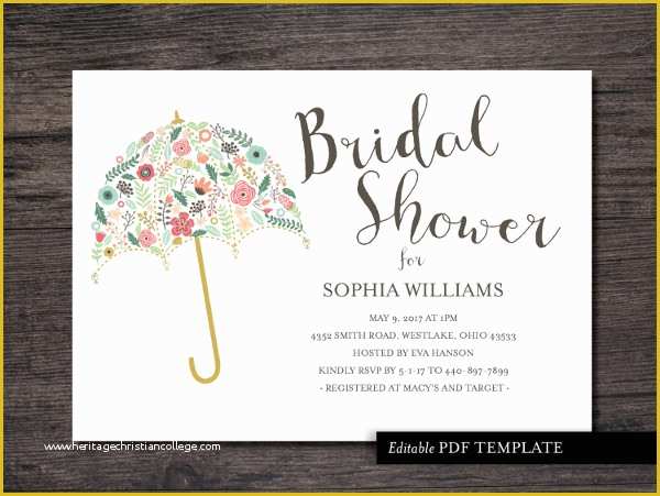 Free Bridal Shower Invitation Templates Downloads Of 26 Bridal Shower Invitation Templates Word Psd Ai