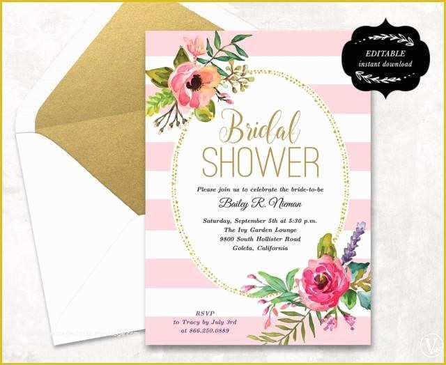 50 Free Bridal Shower Invitation Templates Downloads