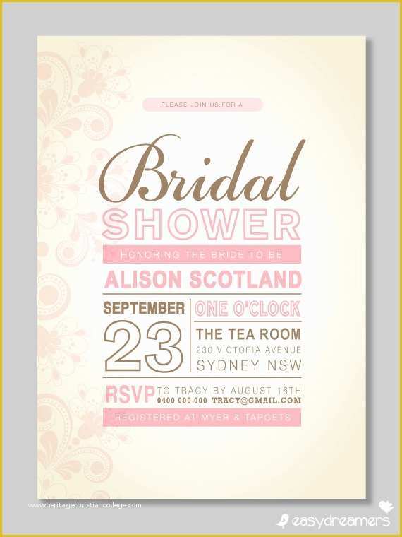 Free Bridal Shower Invitation Templates Downloads Of Bridal Shower Invitation Templates Free Printable Bridal