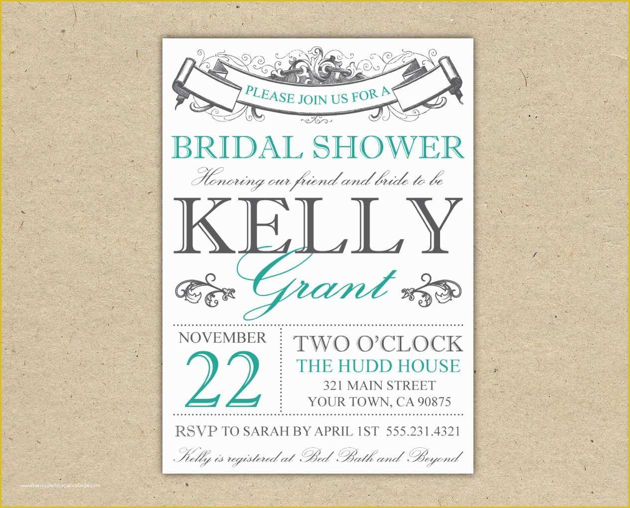 Free Bridal Shower Invitation Templates Downloads Of Bridal Shower Invitation Templates