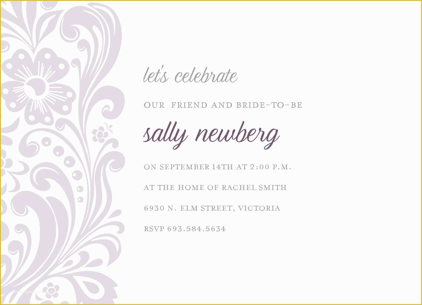 Free Bridal Shower Invitation Templates Downloads Of Free Printable Invitation Templates for Mac