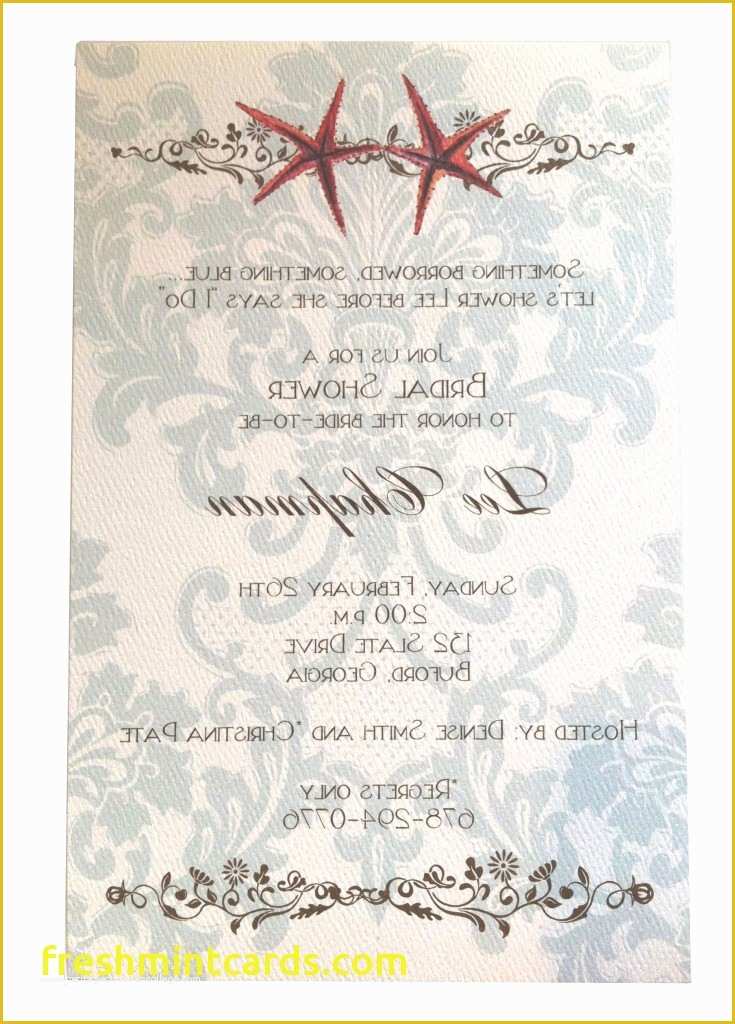 Free Bridal Shower Invitation Templates Downloads Of Ocean theme Wedding Invitations