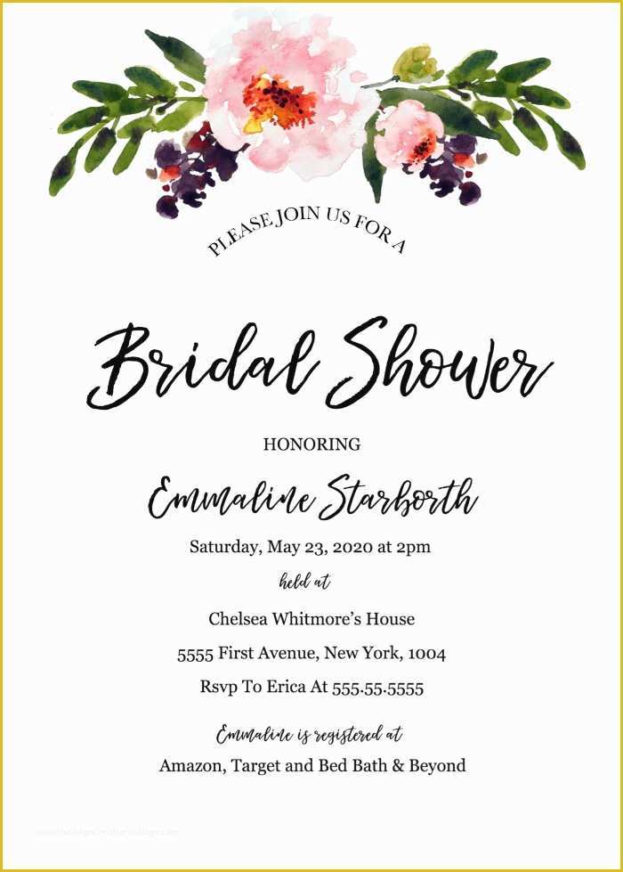 Free Bridal Shower Invitation Templates Downloads Of Print Free Wedding Shower Invitation Template