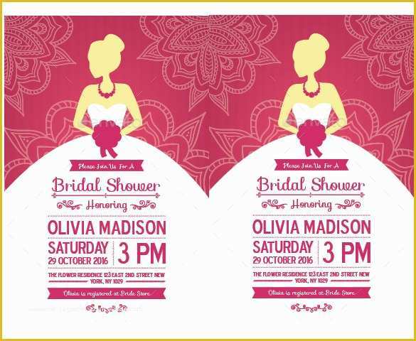 Free Bridal Shower Invitation Templates for Word Of 30 Best Bridal Shower Invitation Templates