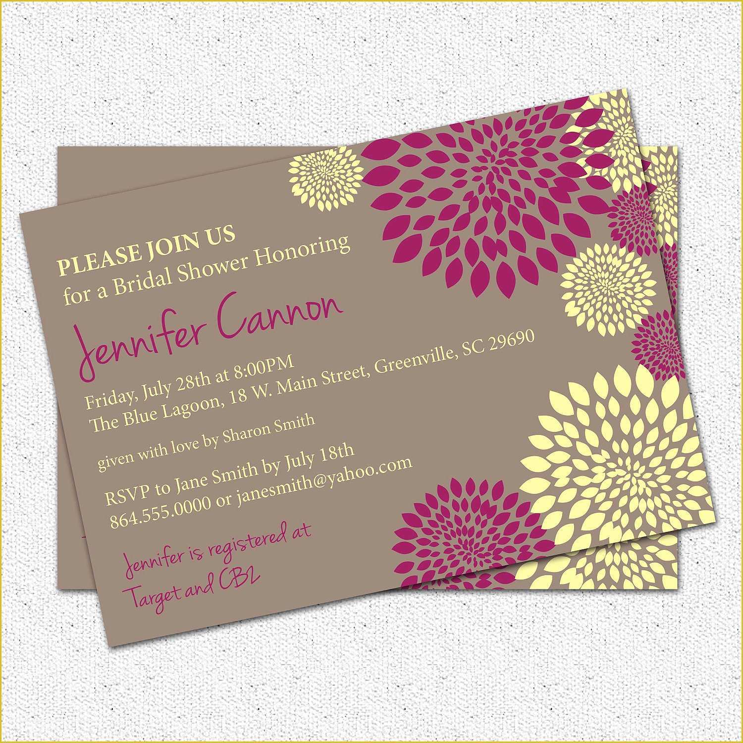 Free Bridal Shower Invitation Templates for Word Of Free Bridal Shower Invitation Templates for Word
