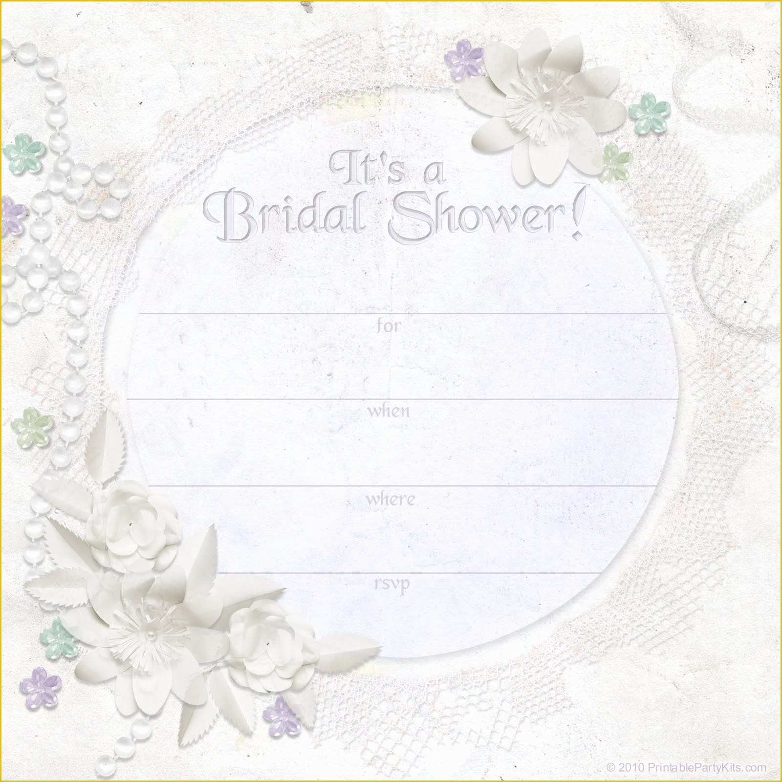Free Bridal Shower Invitation Templates for Word Of Free Printable Party Invitations Ivory Dreams Bridal
