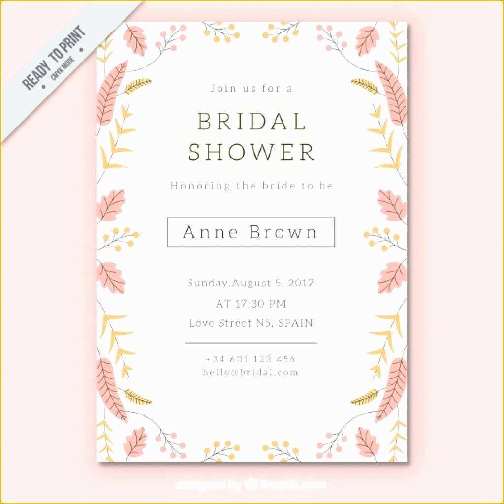 Free Bridal Shower Invitation Templates for Word Of Invitation Downloads Thanksgiving Invitation Templates