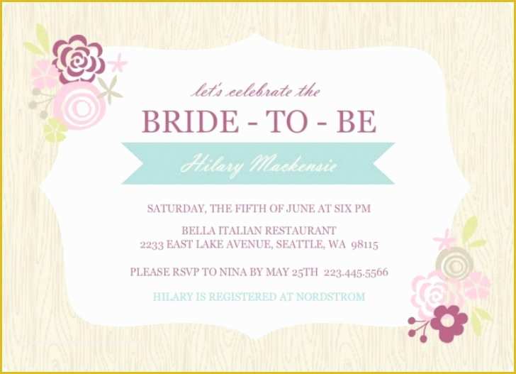 Free Bridal Shower Invitation Templates for Word Of Templates Free Wedding Shower Invitation Templates