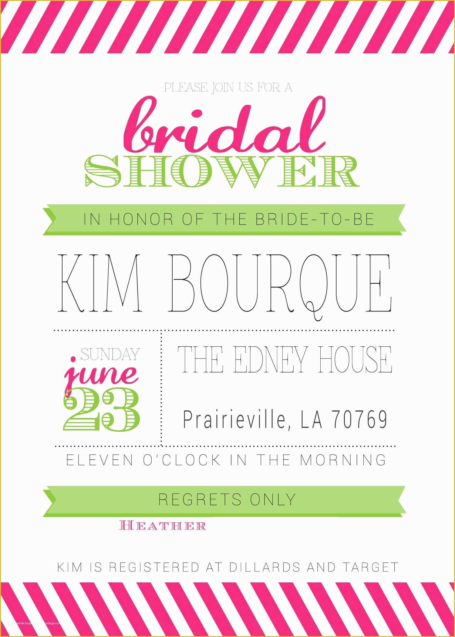 Free Bridal Shower Invitation Templates Of Bridal Shower Bridal Shower Invitations Samples Card
