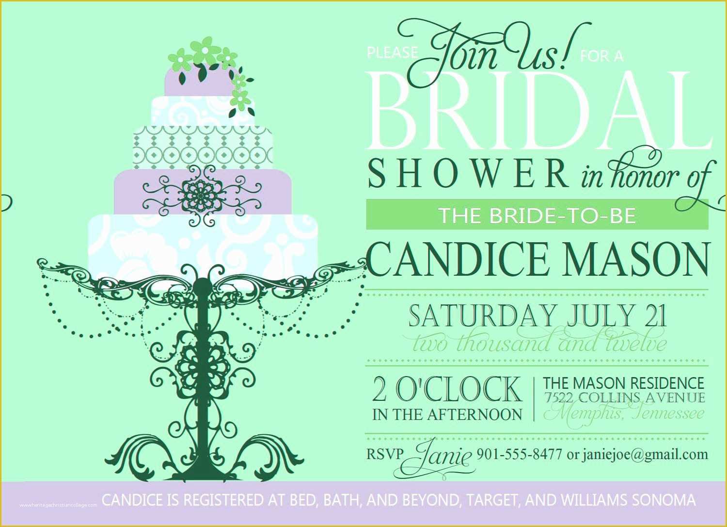 Free Bridal Shower Invitation Templates Of Bridal Shower Invitation Custom Printable Digital