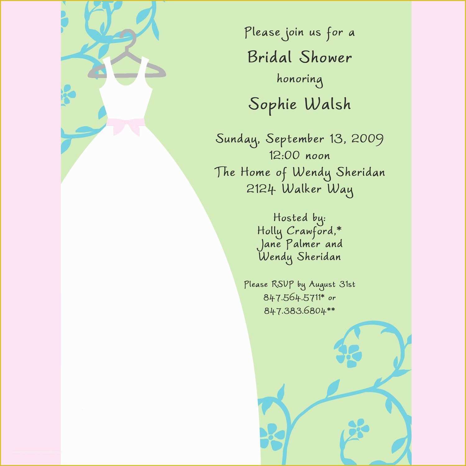 Free Bridal Shower Invitation Templates Of Bridal Shower Invitations Samples Bridal Shower