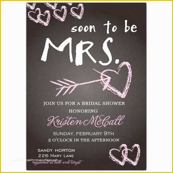 Free Bridal Shower Invitation Templates Of Chalkboard Love Bridal Shower Invitations