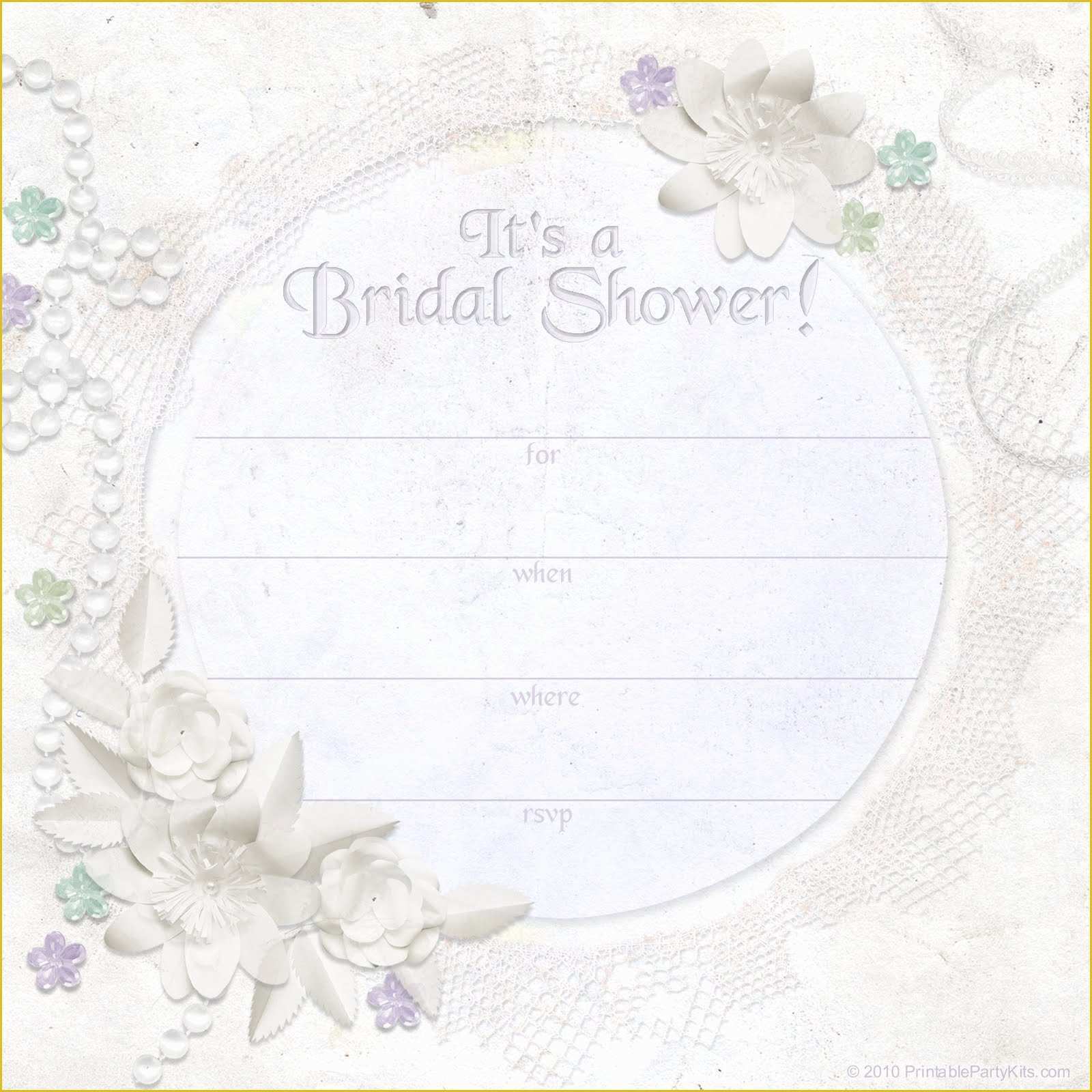 Free Bridal Shower Invitation Templates Of Free Printable Party Invitations Ivory Dreams Bridal