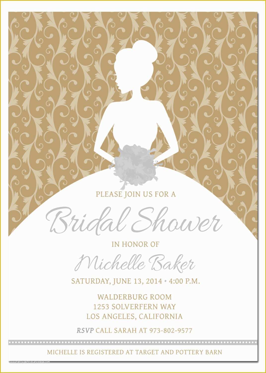 Free Bridal Shower Invitation Templates Of Printable Diy Bridal Shower Invitation Template with