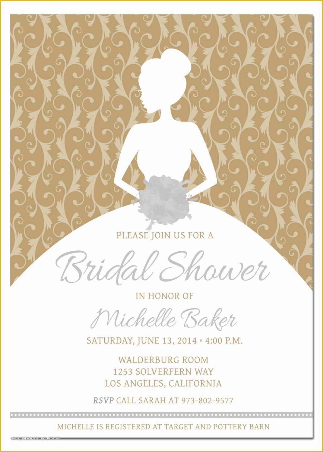 Free Bridal Shower Invitation Templates Of Printable Diy Bridal Shower Invitation Template with