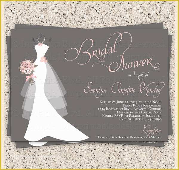 Free Bridal Shower Invitation Templates Photoshop Of 25 Bridal Shower Invitation Templates Download Free