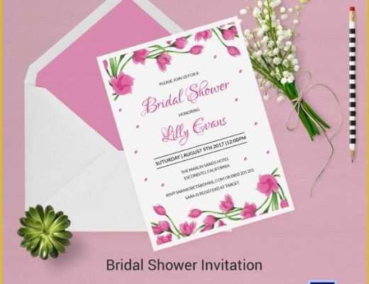 Free Bridal Shower Invitation Templates Photoshop Of 25 Bridal Shower Invitations Templates