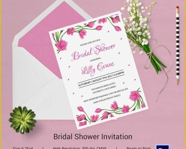Free Bridal Shower Invitation Templates Photoshop Of 25 Bridal Shower Invitations Templates