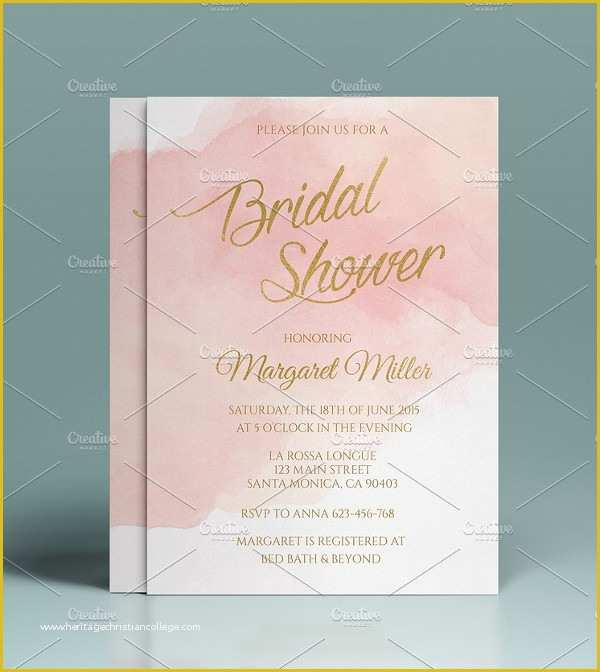 Free Bridal Shower Invitation Templates Photoshop Of 26 Bridal Shower Invitation Templates Word Psd Ai