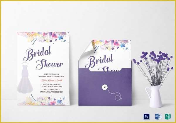 Free Bridal Shower Invitation Templates Photoshop Of 33 Psd Bridal Shower Invitations Templates