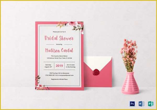 Free Bridal Shower Invitation Templates Photoshop Of 59 Invitation Templates Psd Ai Word Indesign