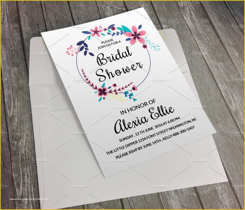 Free Bridal Shower Invitation Templates Photoshop Of Bridal Shower Invitation Template Invitation Templates