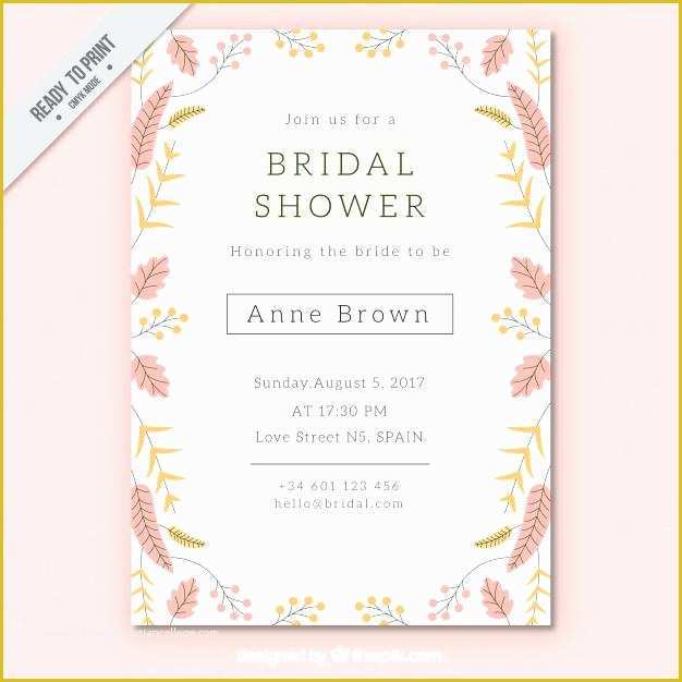 Free Bridal Shower Invitation Templates Photoshop Of Free Bridal Shower Invite Templates Couples Wedding Shower