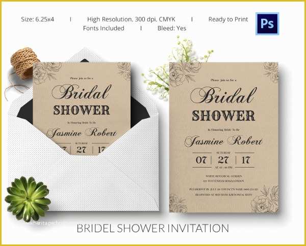 Free Bridal Shower Templates Of 25 Bridal Shower Invitations Templates