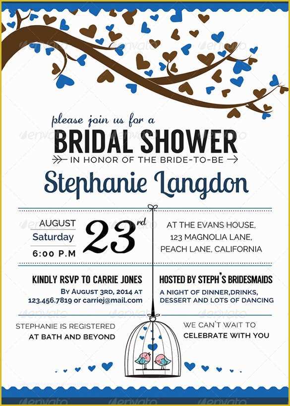 Free Bridal Shower Templates Of 26 Wedding Shower Invitation Templates – Free Sample
