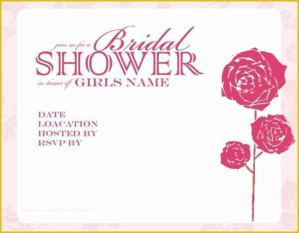 Free Bridal Shower Templates Of Bridal Shower Invitation Template Free Printable