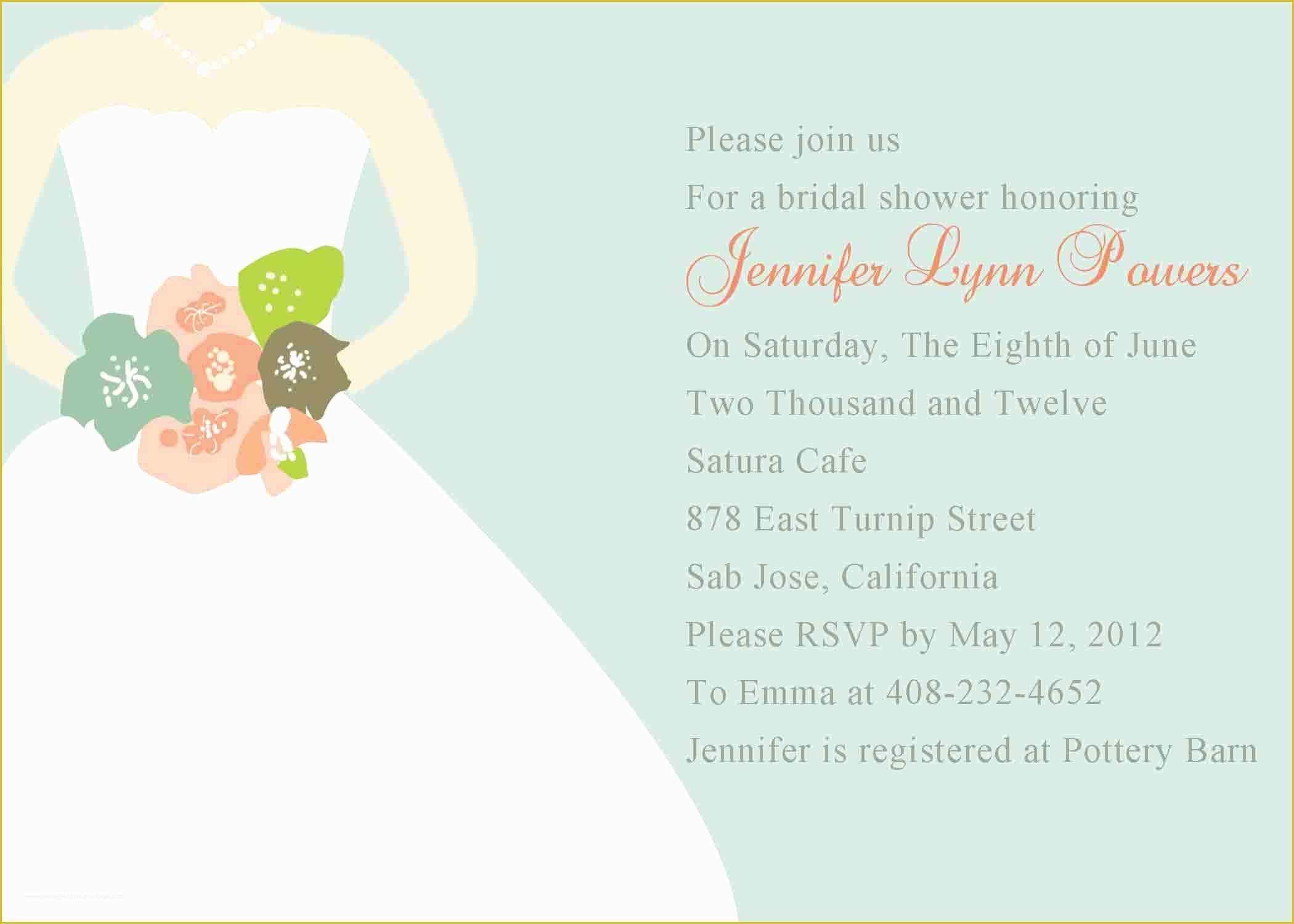 Free Bridal Shower Templates Of Bridal Shower Invitations Bridal Brunch Shower