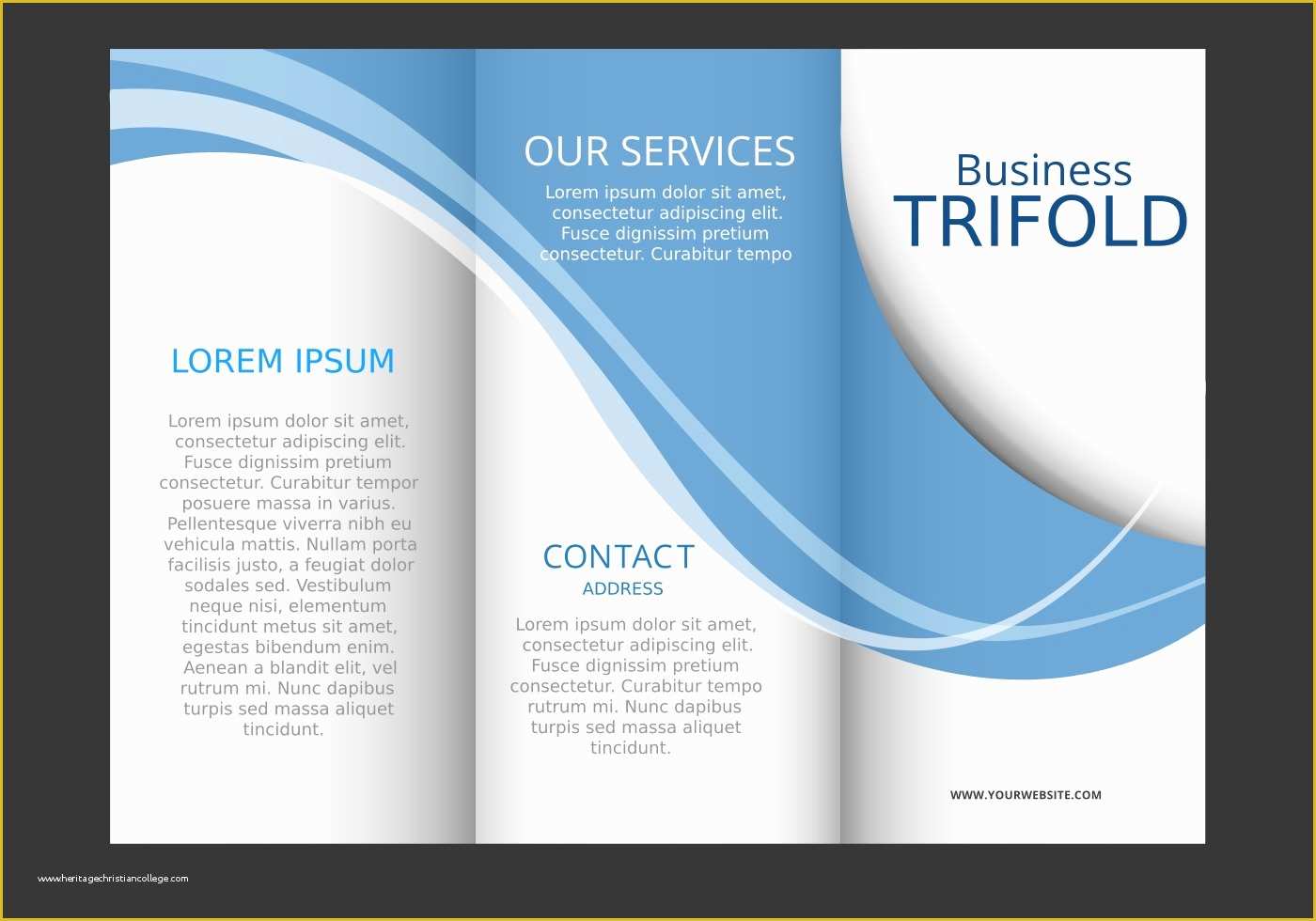 Free Brochure Design Templates Of Template Design Of Blue Wave Trifold Brochure Download
