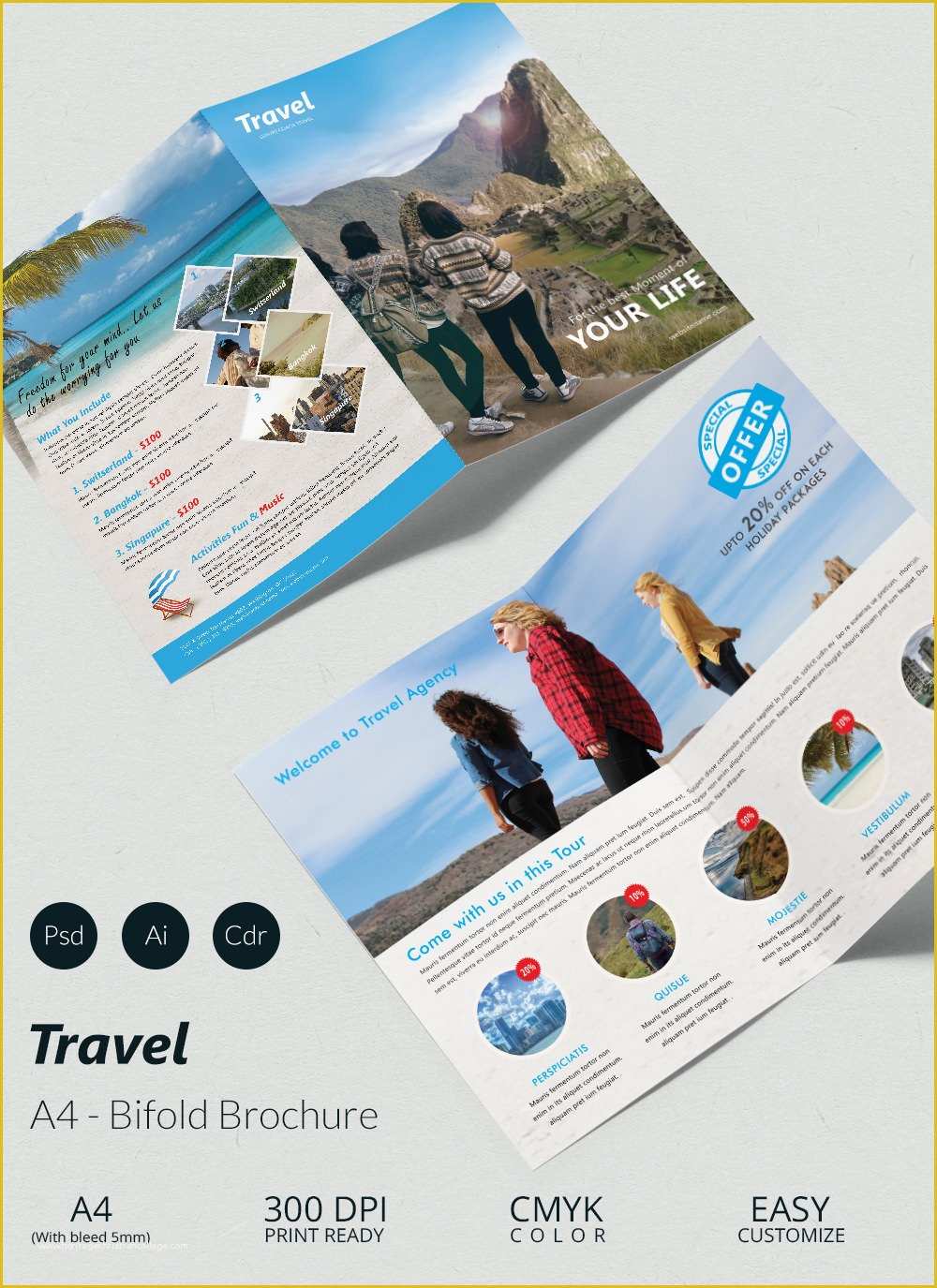 Free Brochure Design Templates Of Travel Brochure Templates 21 Download In Psd Vector