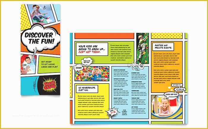 Free Brochure Templates for Students Of Kids Club Brochure Template Design