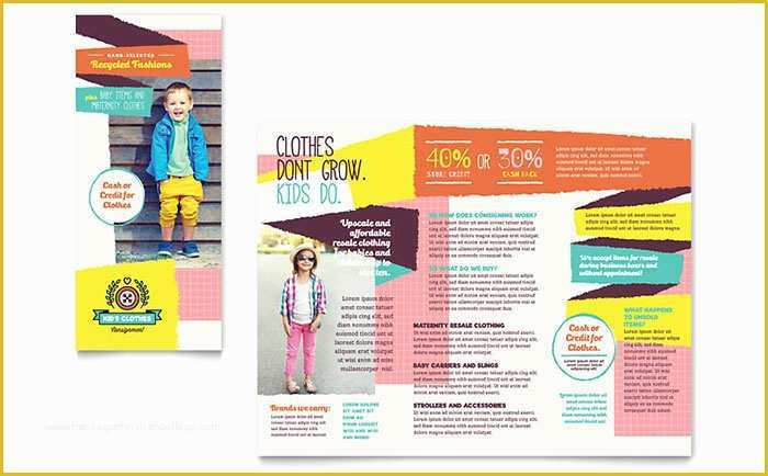 Free Brochure Templates for Students Of Kids Consignment Shop Brochure Template Design