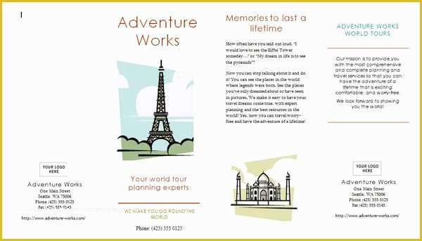 Free Brochure Templates for Students Of Travel Brochure Examples for Kids Renanlopes