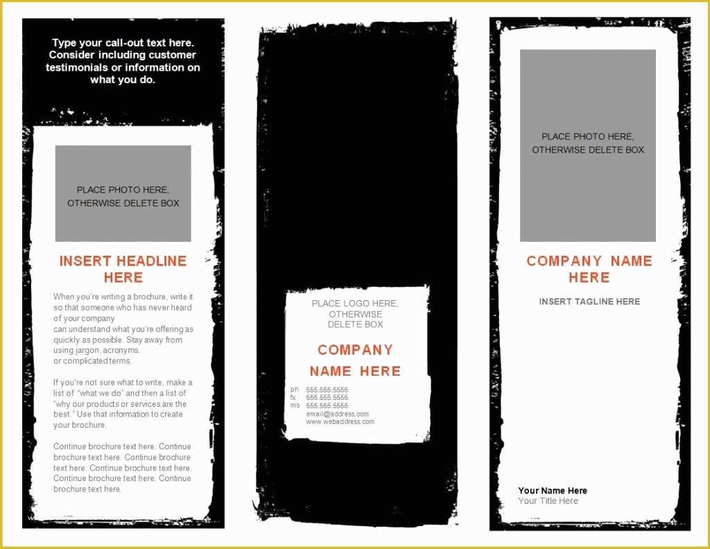 Free Brochure Templates for Word Of Word Brochure Template